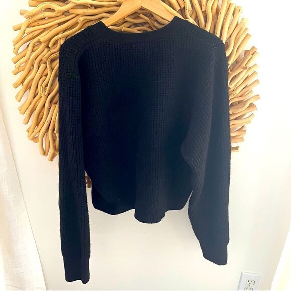 TOPSHOP Waffle V neck Button Down Wool blend Cardigan With Stretch XL NWOT - Picture 6 of 6